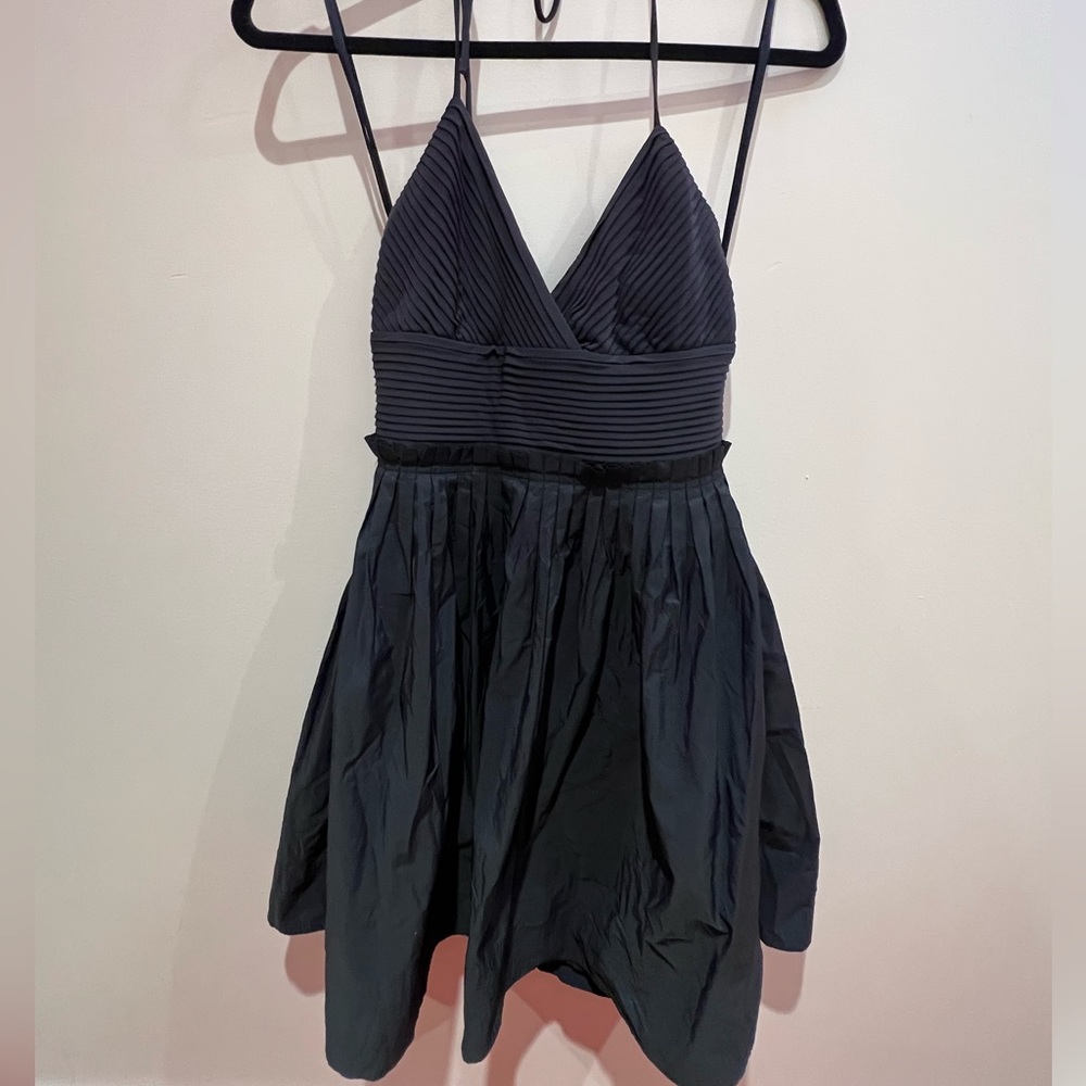 BCBG Navy Pleated Dress